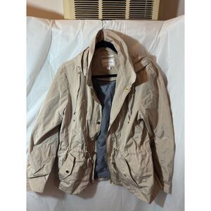 Charter Club Women’s Water-Resistant Hooded Jacket Beige Size PXL